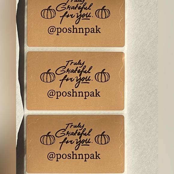 NEW!🍁50 “Truly Grateful for you” custom stickers🍁  elegant scallop cut - Picture 2 of 6